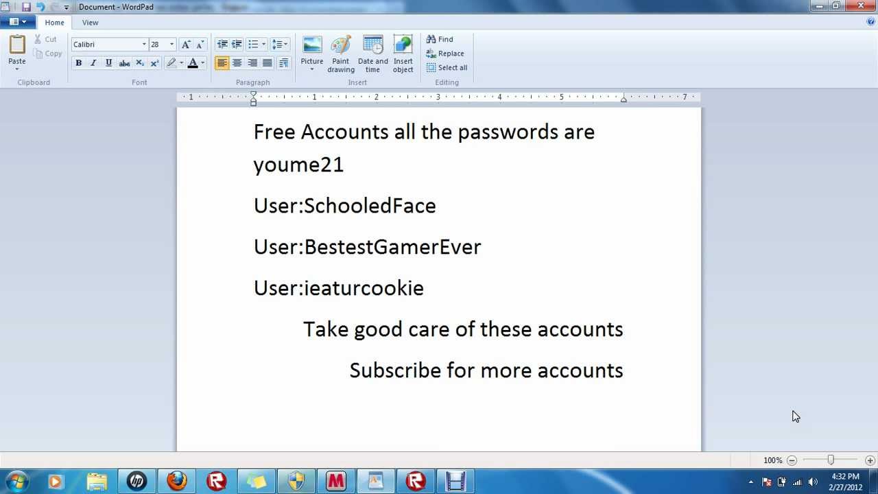 new free roblox usernames and passwords 2020